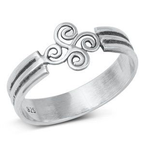 Sterling Silver Bali Ring 9 mm 925 Fashion Band
